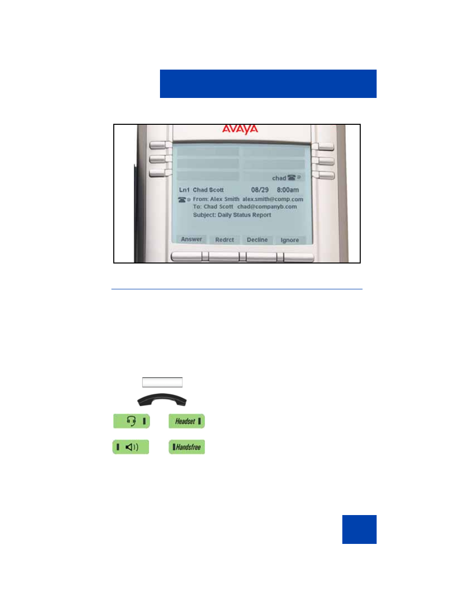 Answering an incoming call | Avaya NN43113-101 User Manual | Page 151 / 418