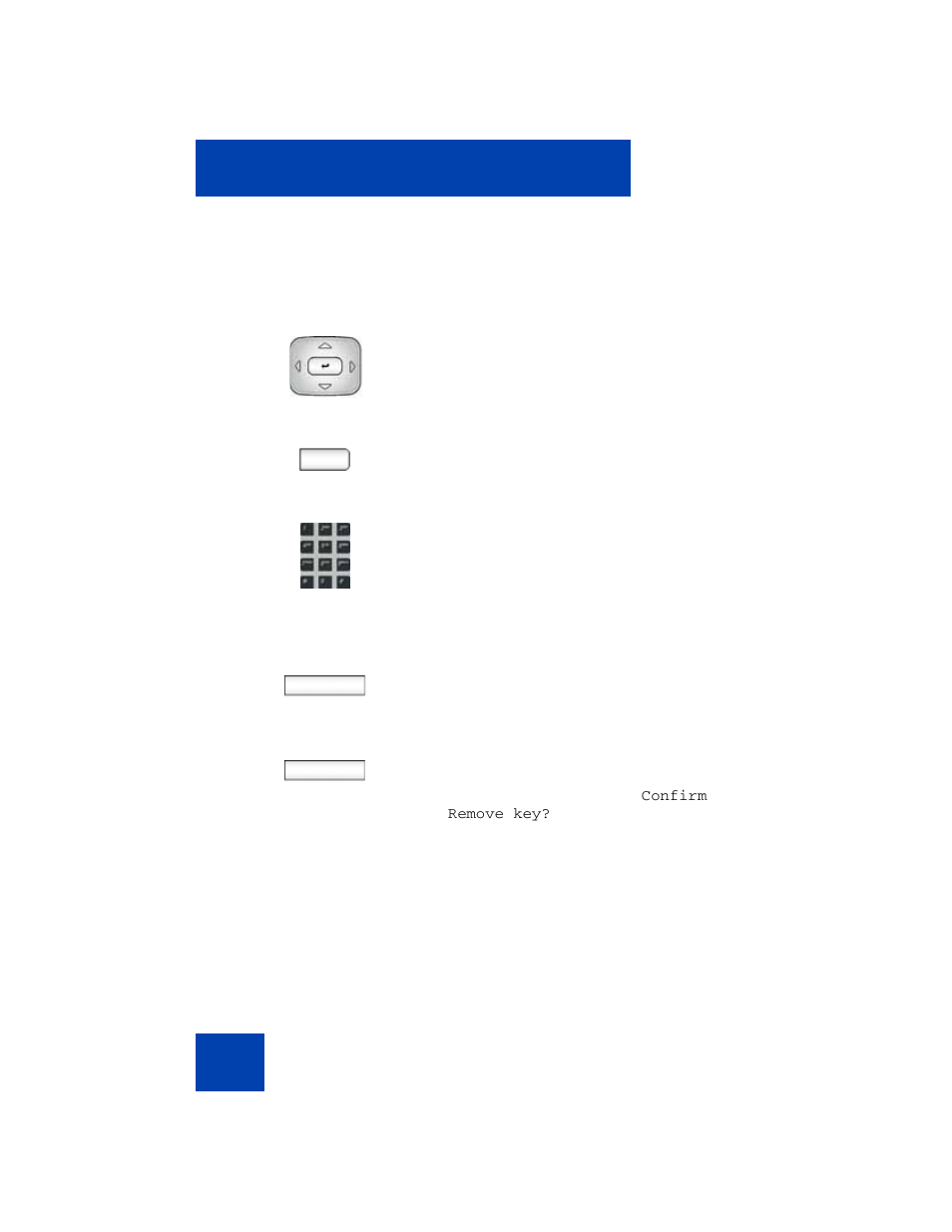 To remove a feature key using | Avaya NN43113-101 User Manual | Page 258 / 418