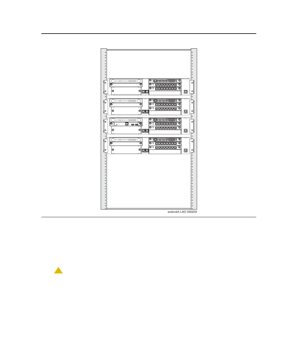 Preparing the g700 media gateway, Figure 7: avaya g700 media gateways, Caution | Alm tst act, Alm tst act sig | Avaya S8300 User Manual | Page 102 / 768