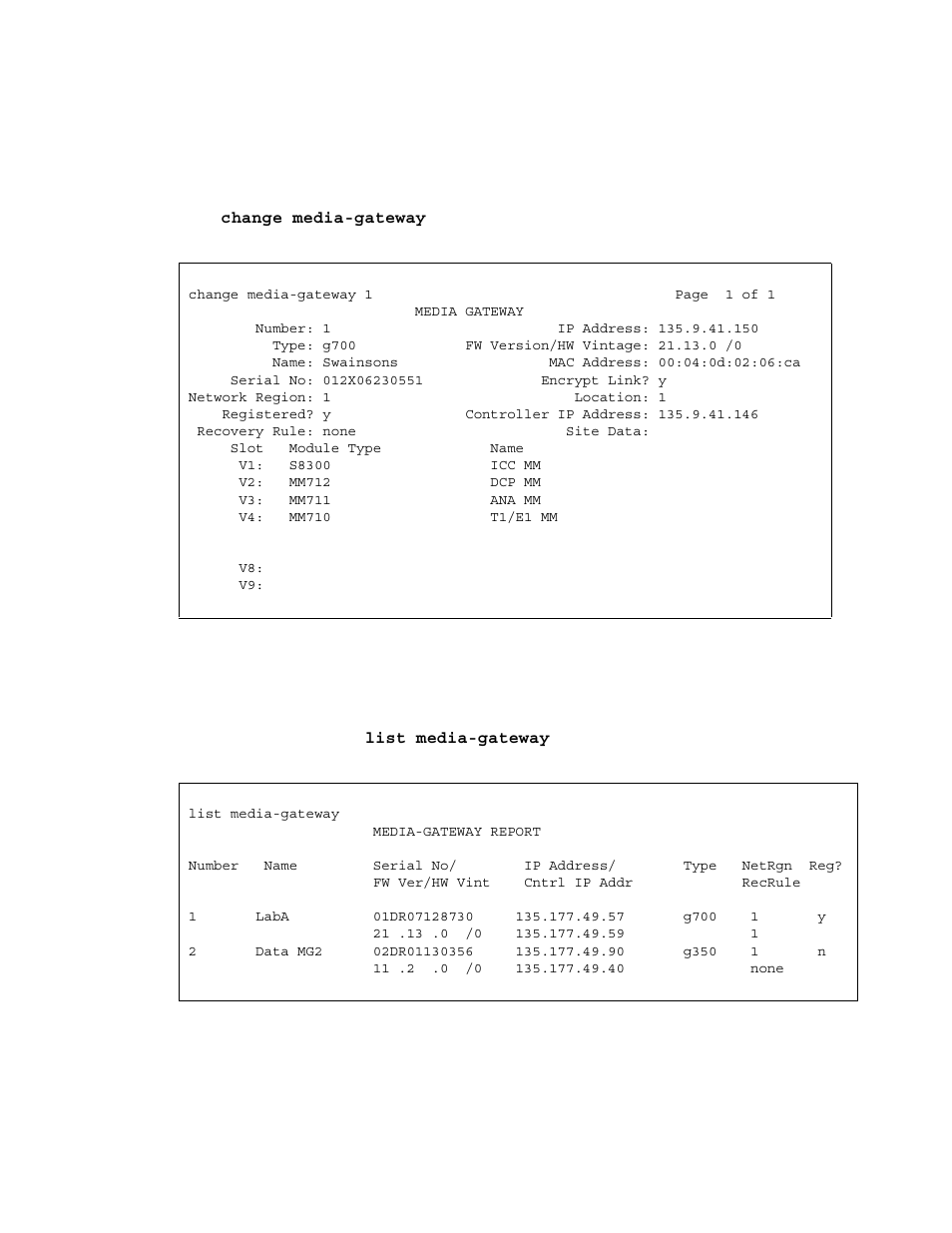 To verify changes | Avaya S8300 User Manual | Page 191 / 768