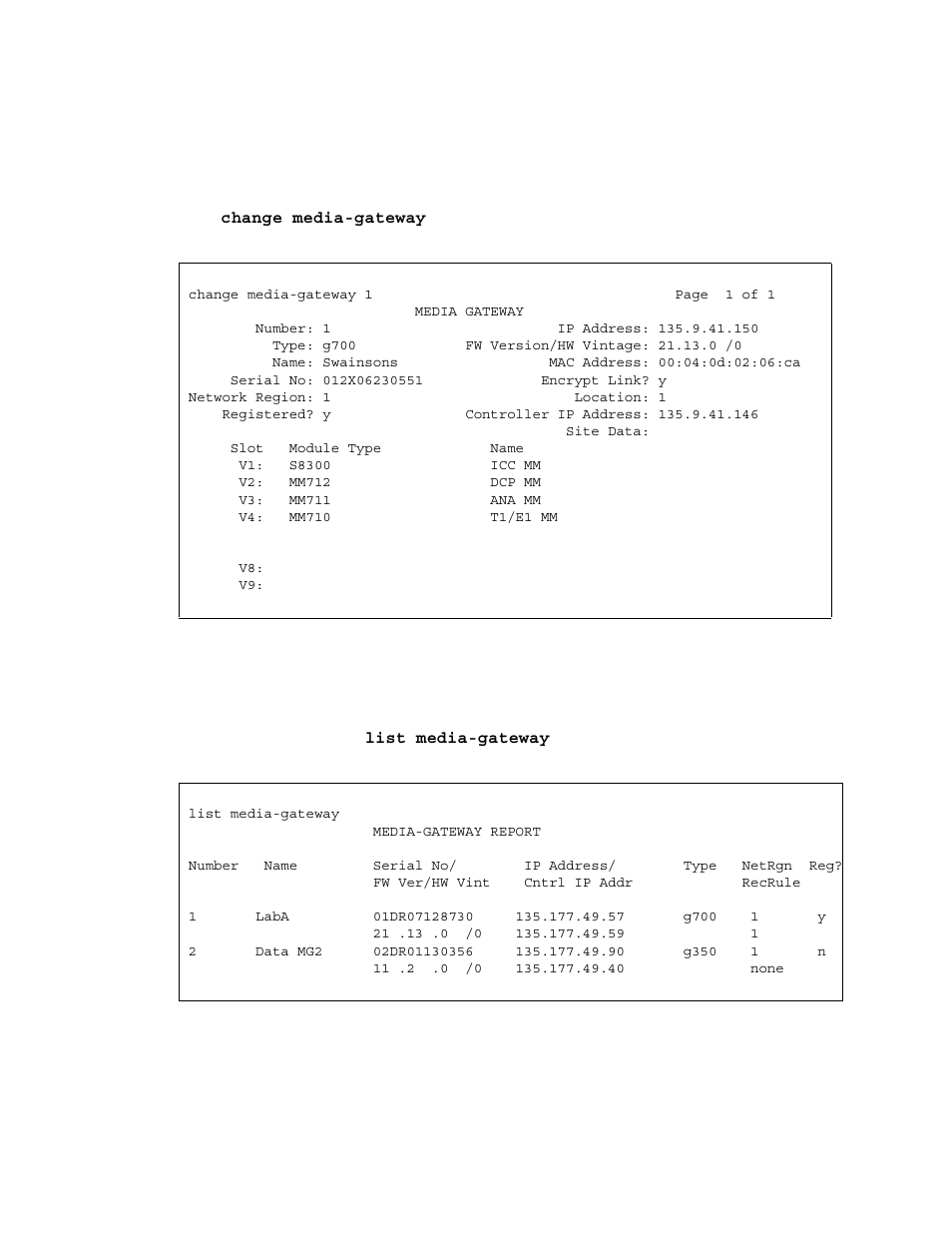 To verify changes | Avaya S8300 User Manual | Page 223 / 768