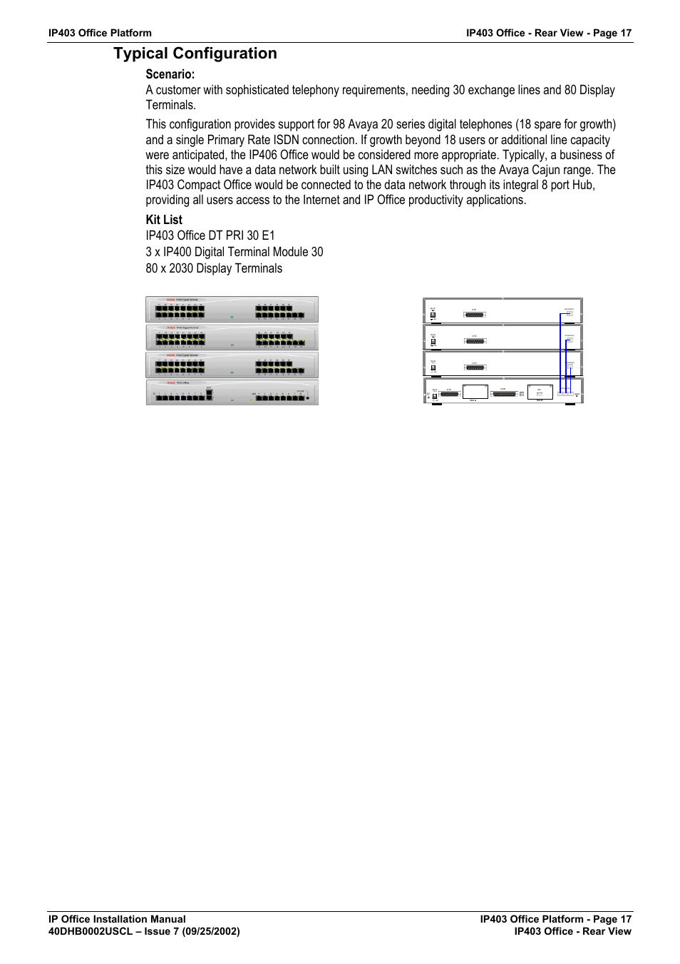 Typical configuration | Avaya IP OFFICE 40DHB0002USCL User Manual | Page 17 / 70