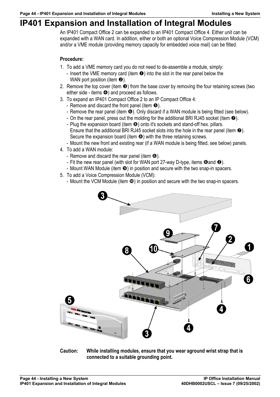 Avaya IP OFFICE 40DHB0002USCL User Manual | Page 44 / 70