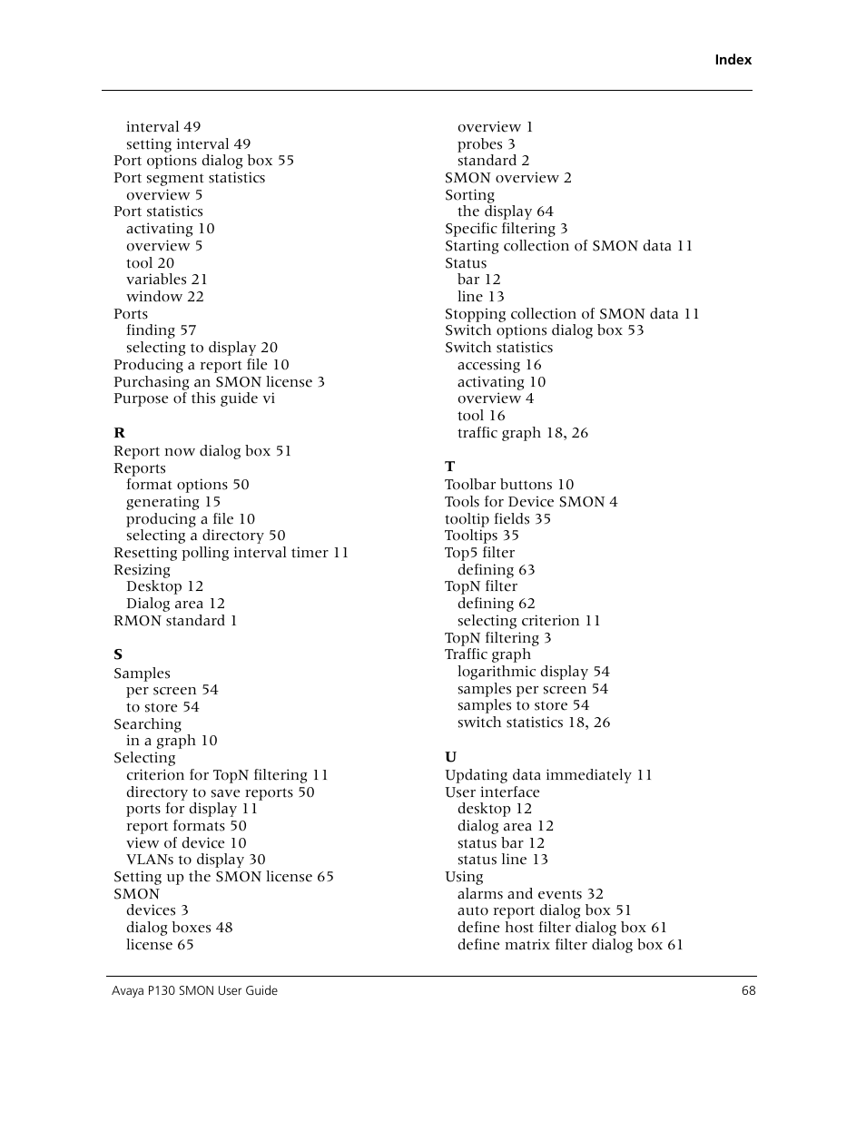 Avaya P130 SMON User Manual | Page 75 / 76