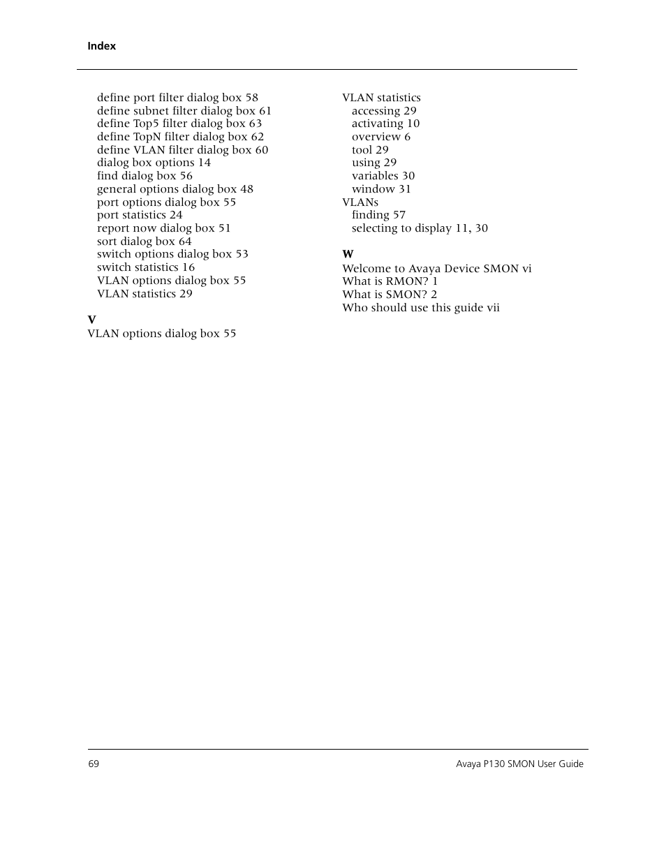 Avaya P130 SMON User Manual | Page 76 / 76