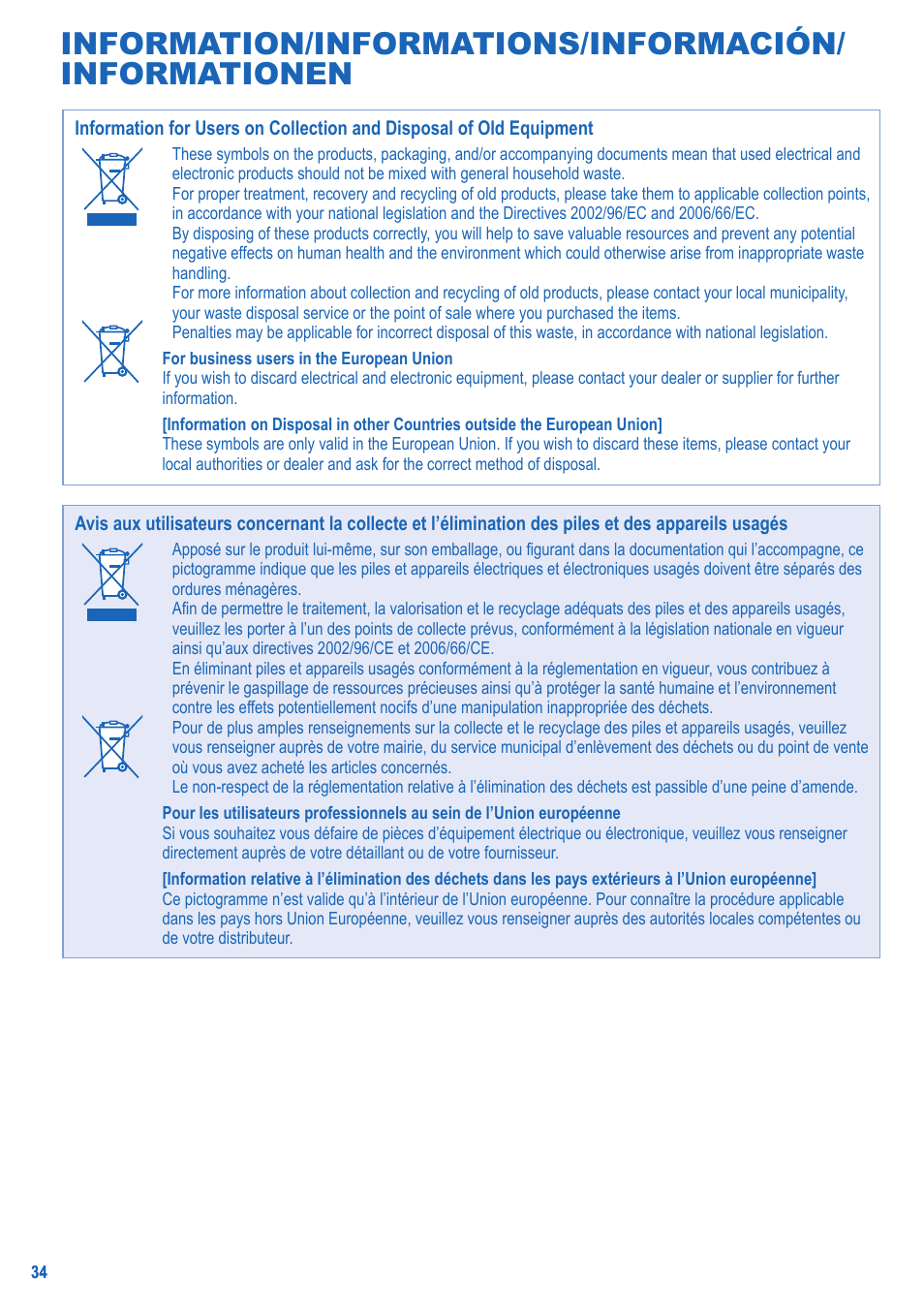 Panasonic LIAV12IM User Manual | Page 34 / 36