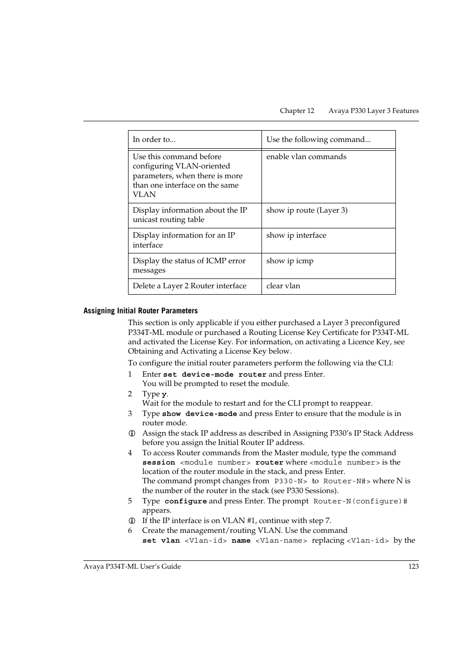 Assigning initial router parameters | Avaya P334T-ML User Manual | Page 139 / 176