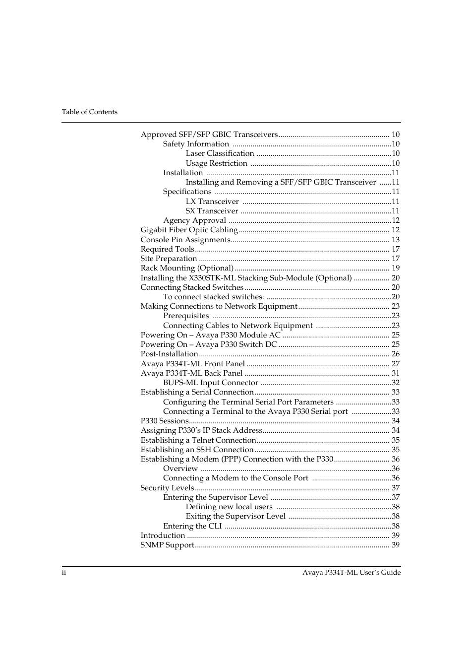 Avaya P334T-ML User Manual | Page 4 / 176