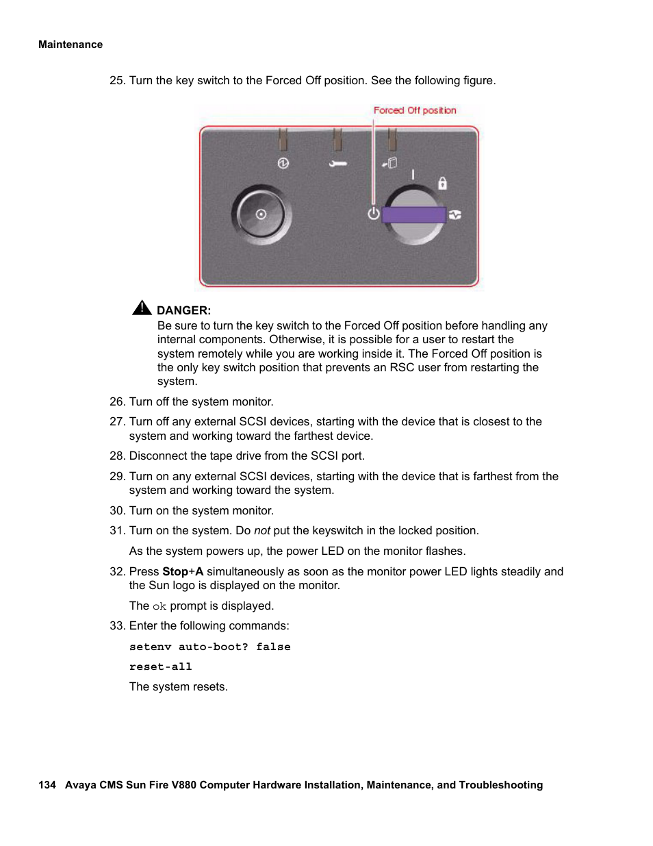 Avaya Sun Fire V880 User Manual | Page 134 / 208