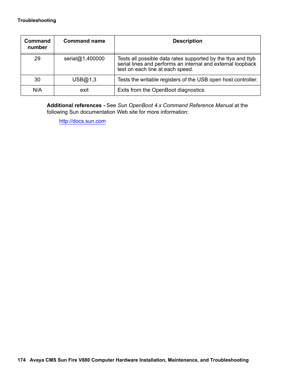 Avaya Sun Fire V880 User Manual | Page 174 / 208