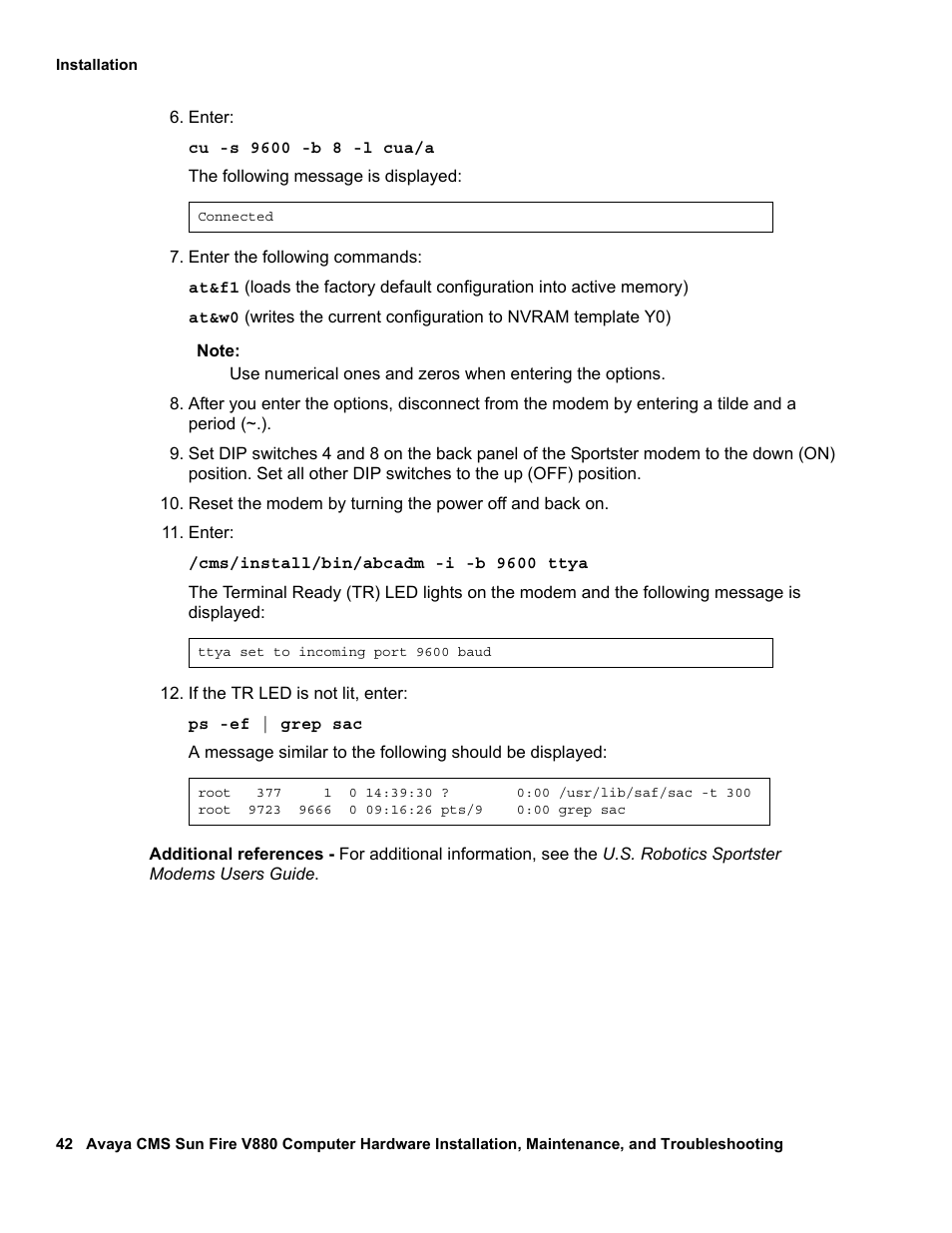 Avaya Sun Fire V880 User Manual | Page 42 / 208