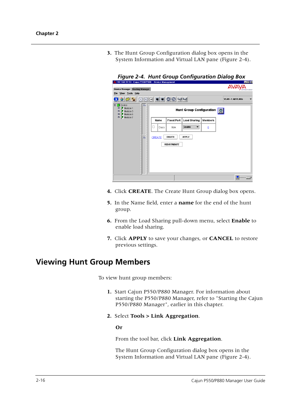 Viewing hunt group members, Viewing hunt group members -16 | Avaya Cajun P550 User Manual | Page 24 / 58
