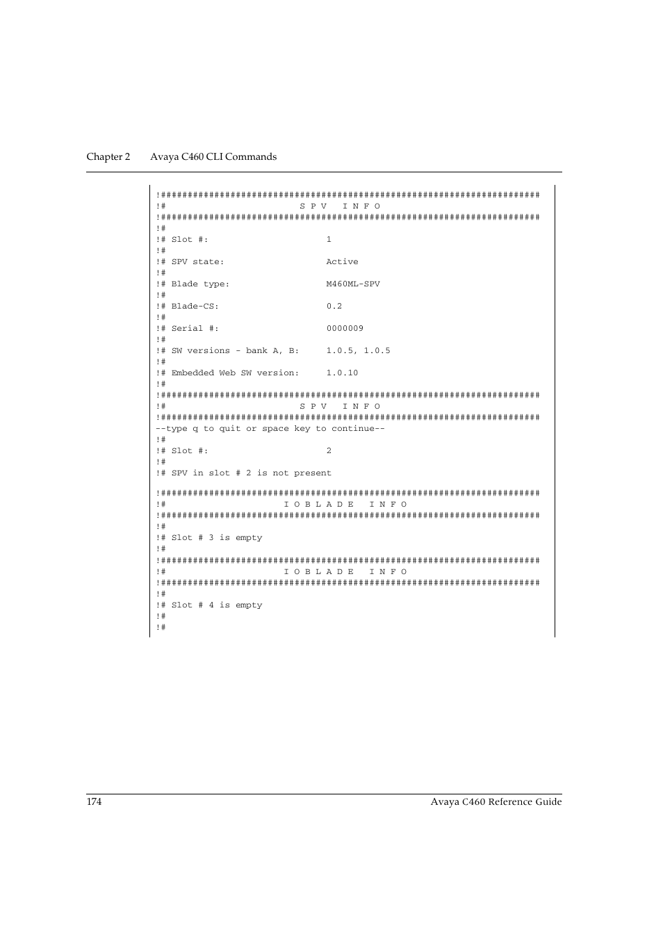 Avaya C460 User Manual | Page 186 / 268