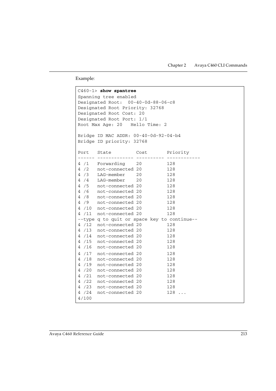 Avaya C460 User Manual | Page 225 / 268