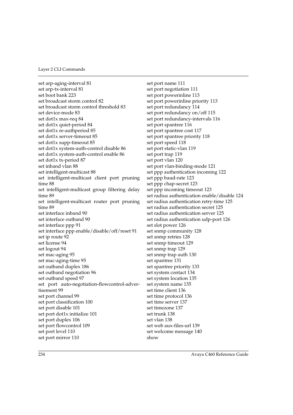 Avaya C460 User Manual | Page 246 / 268