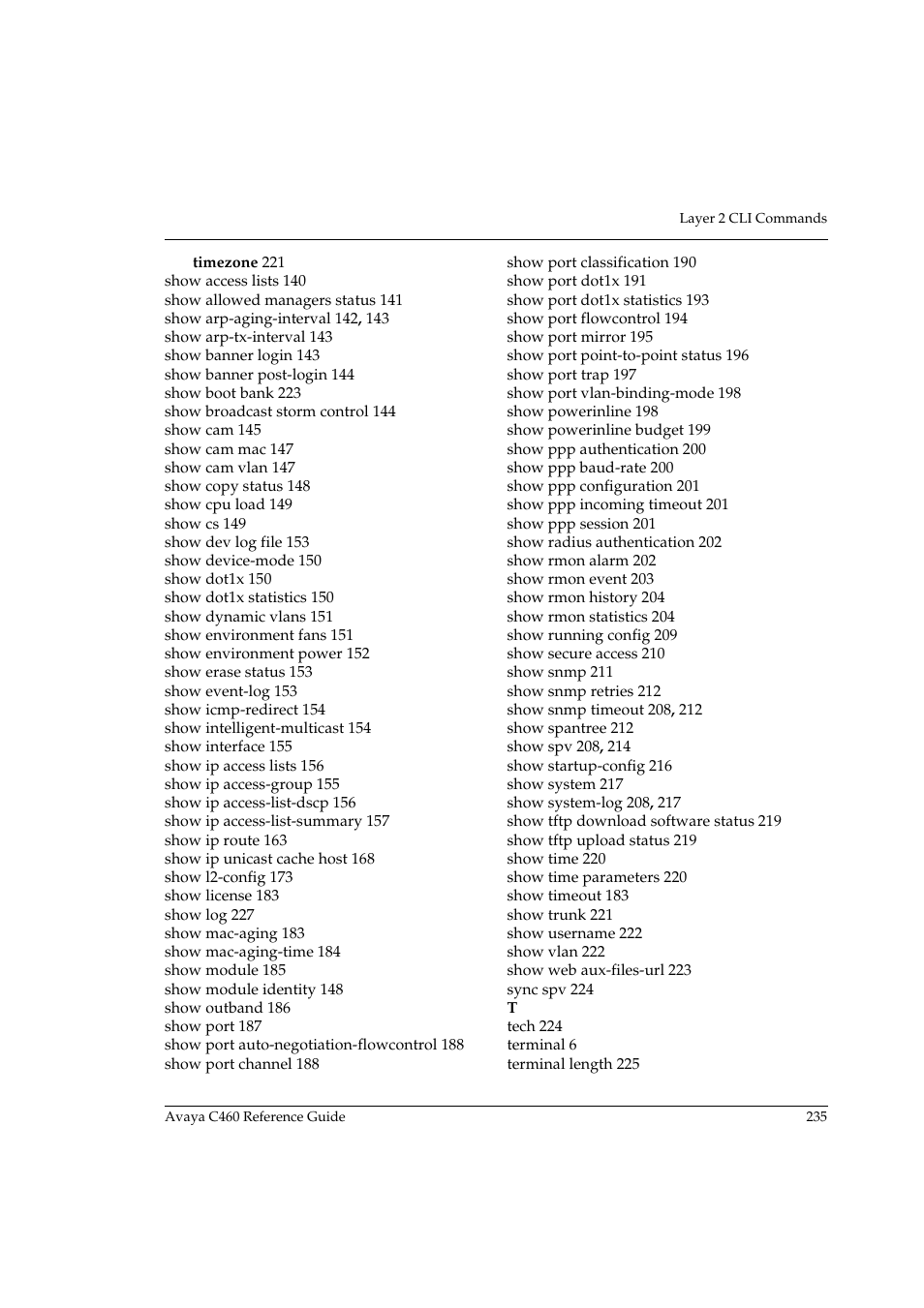 Avaya C460 User Manual | Page 247 / 268