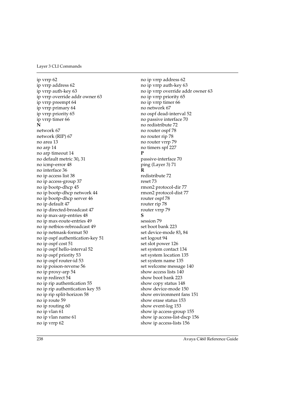 Avaya C460 User Manual | Page 250 / 268