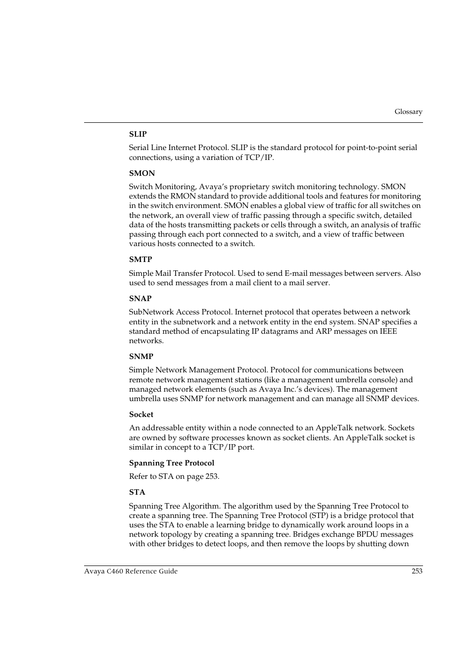 Avaya C460 User Manual | Page 265 / 268