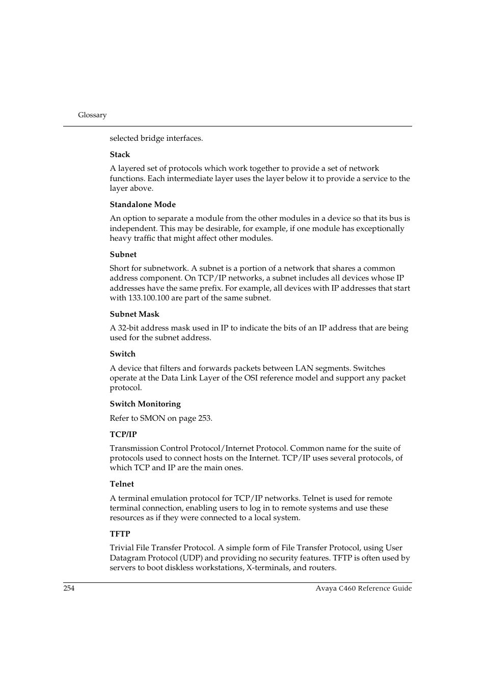 Avaya C460 User Manual | Page 266 / 268