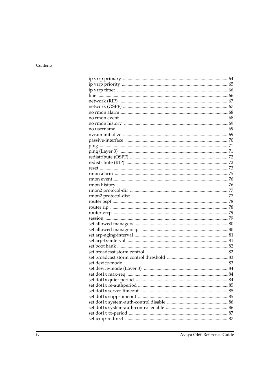 Avaya C460 User Manual | Page 6 / 268