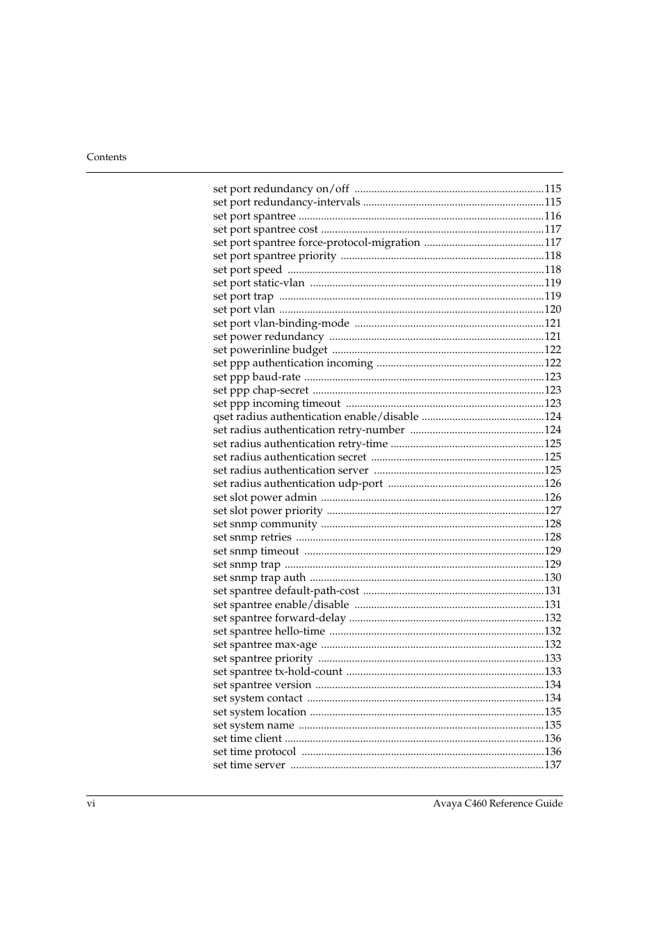 Avaya C460 User Manual | Page 8 / 268