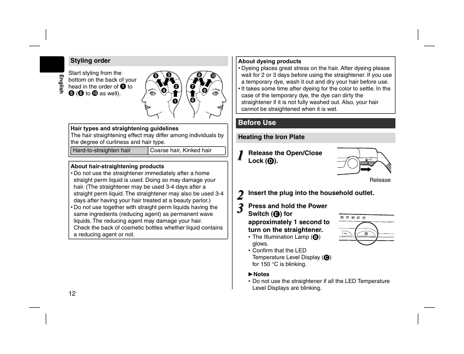 Panasonic EHHS95 User Manual | Page 12 / 84