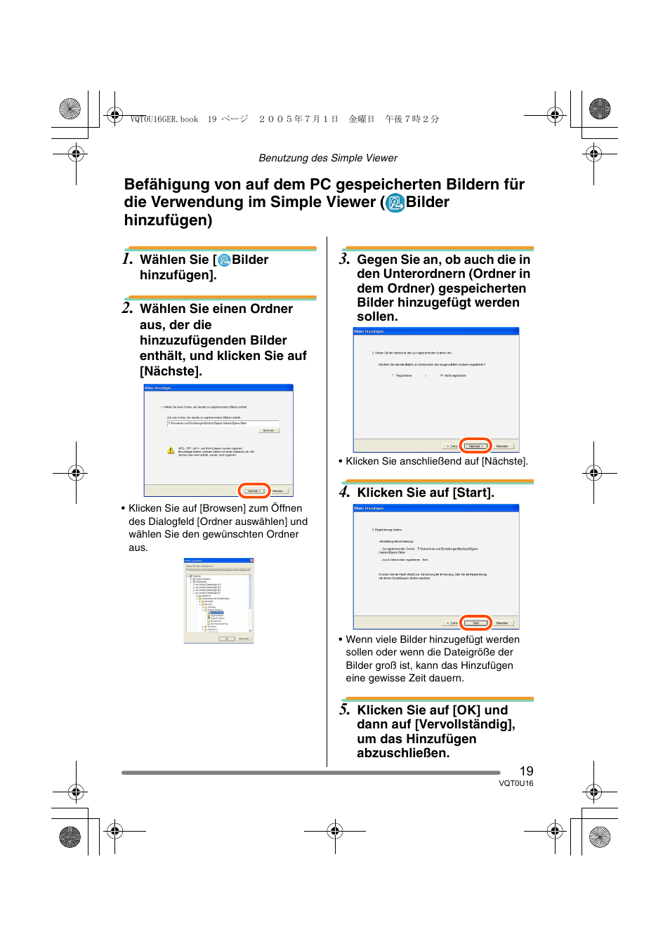 Panasonic VQT0U16 User Manual | Page 19 / 120