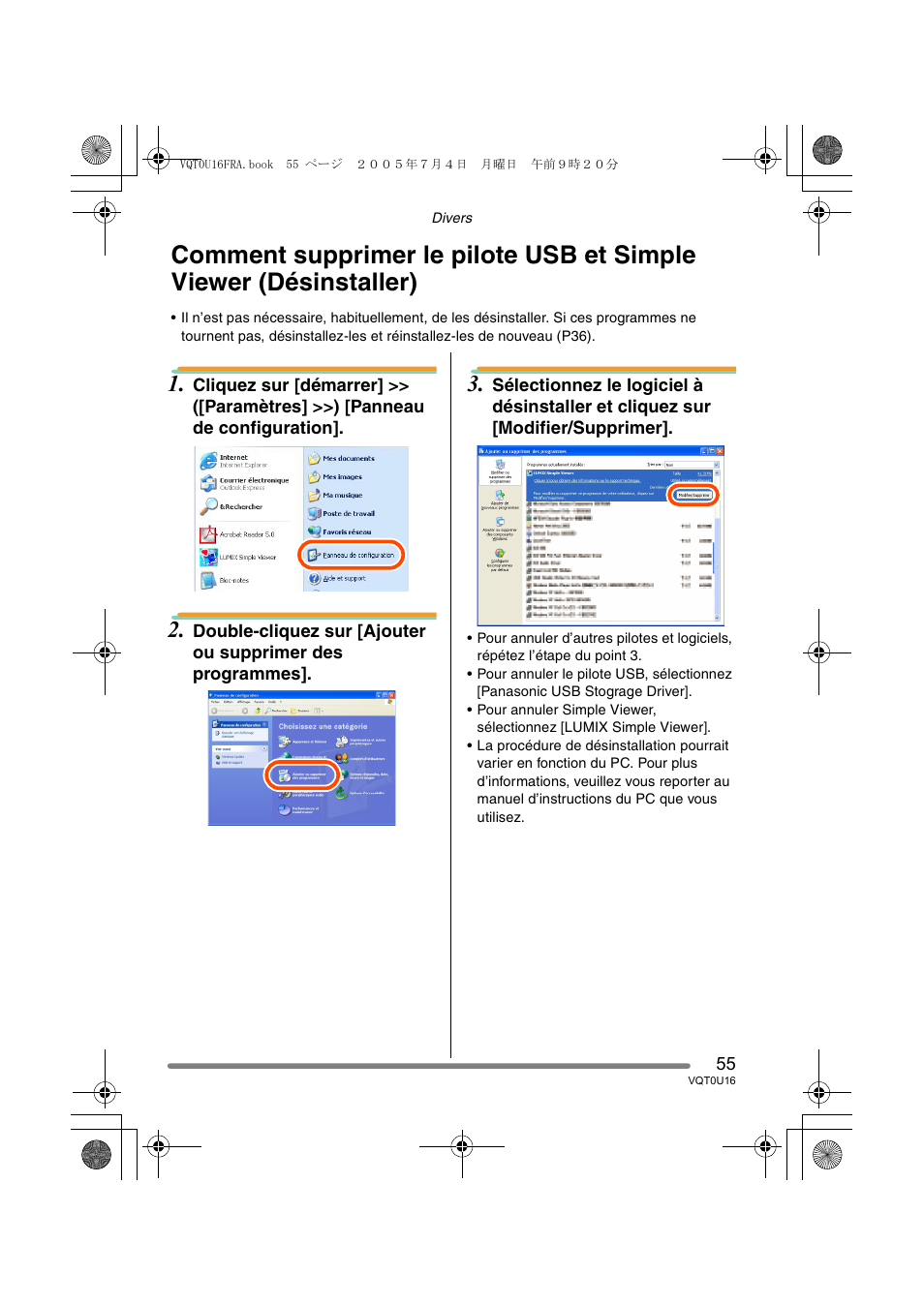 Panasonic VQT0U16 User Manual | Page 55 / 120