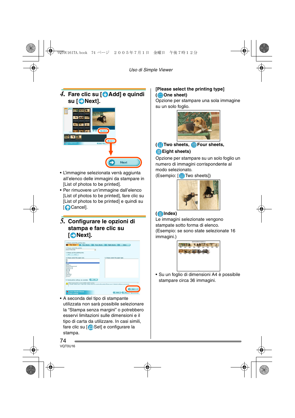 Panasonic VQT0U16 User Manual | Page 74 / 120