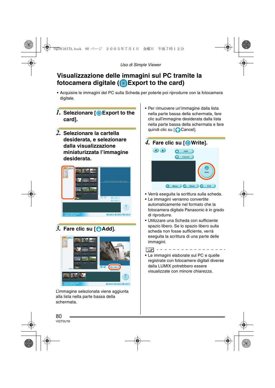 Panasonic VQT0U16 User Manual | Page 80 / 120