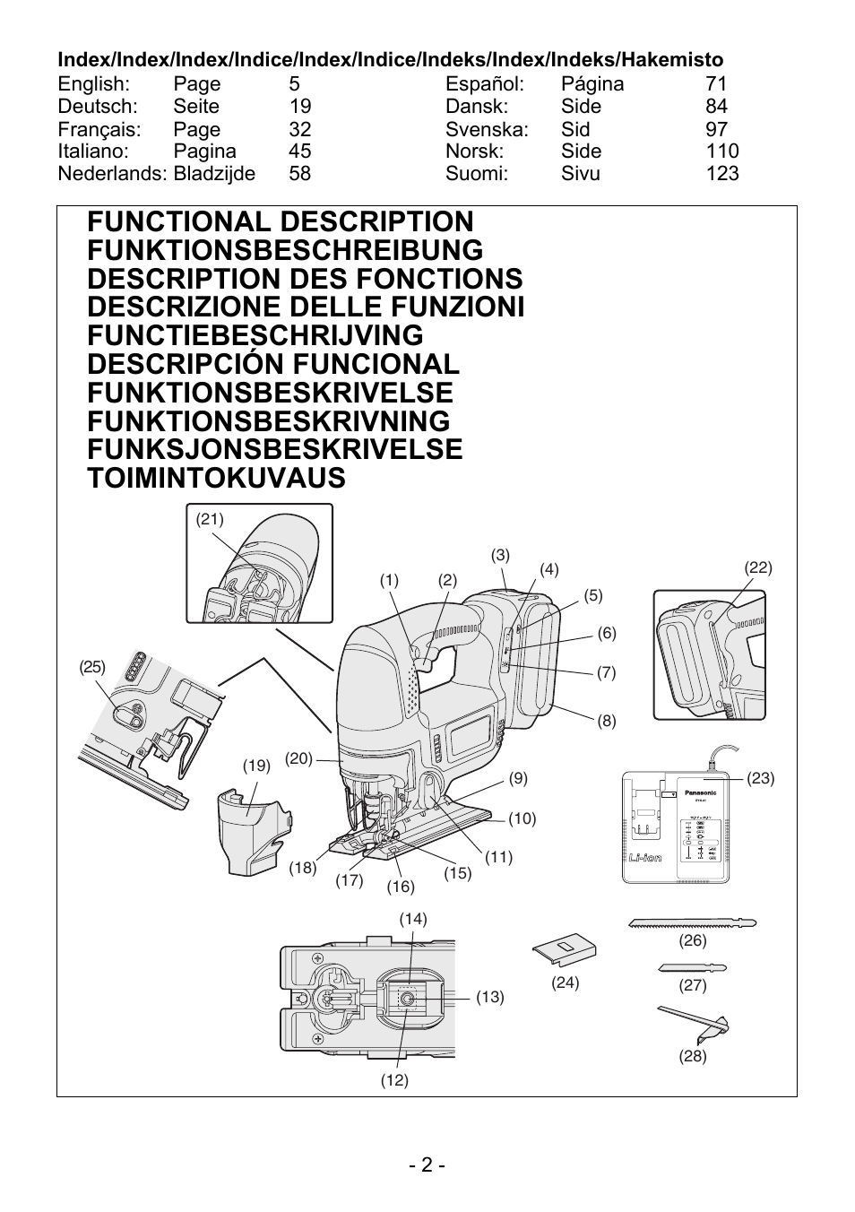 Panasonic EY4550 User Manual | Page 2 / 136