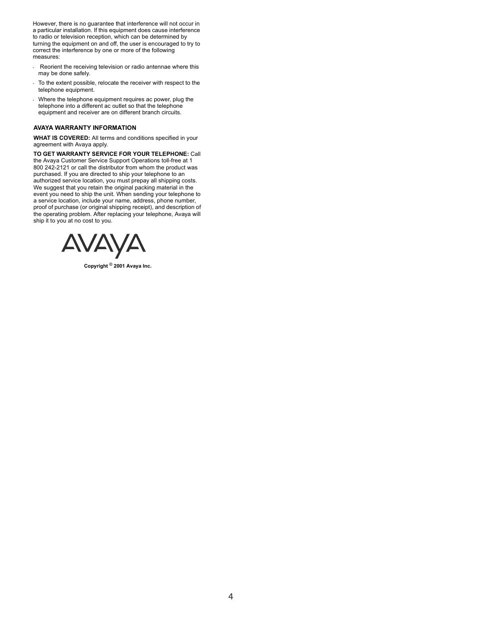 Avaya Definity 6211 User Manual | Page 4 / 4