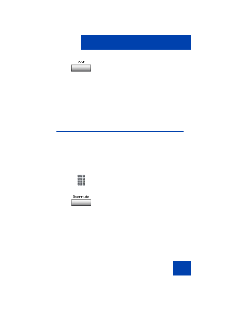 Using enhanced override | Avaya 1150E User Manual | Page 155 / 232