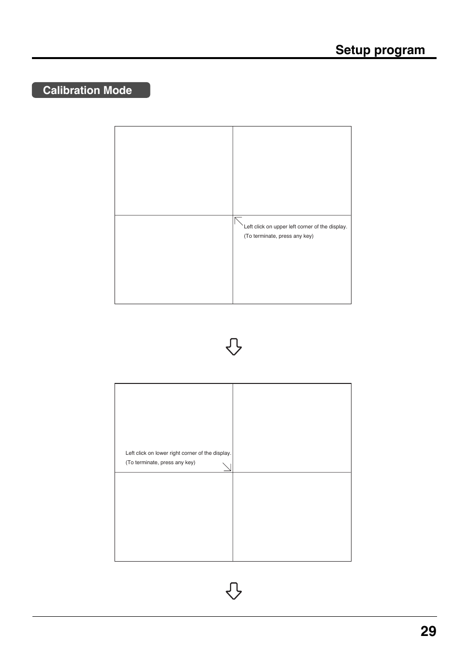 Setup program, Calibration mode | Panasonic TYTP42P8S User Manual | Page 29 / 36