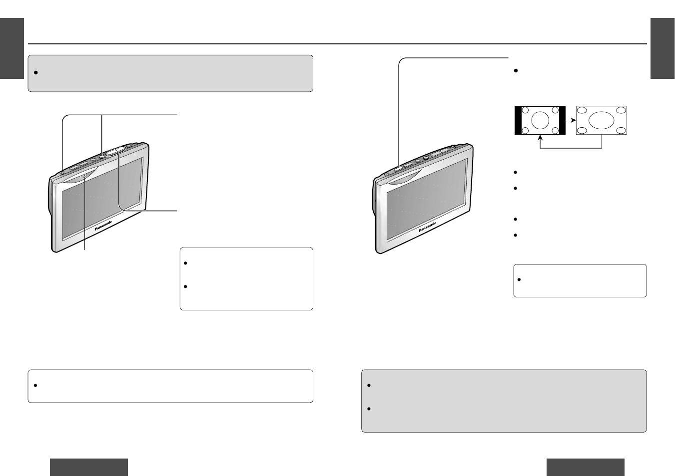 Aspect setting, Before using the display unit, Power | Volume, Pow er aspe ct pic tu re bright na vi en te r, Po w er as pe ct picture bright na vi en te r | Panasonic CYVMR5800N User Manual | Page 5 / 12