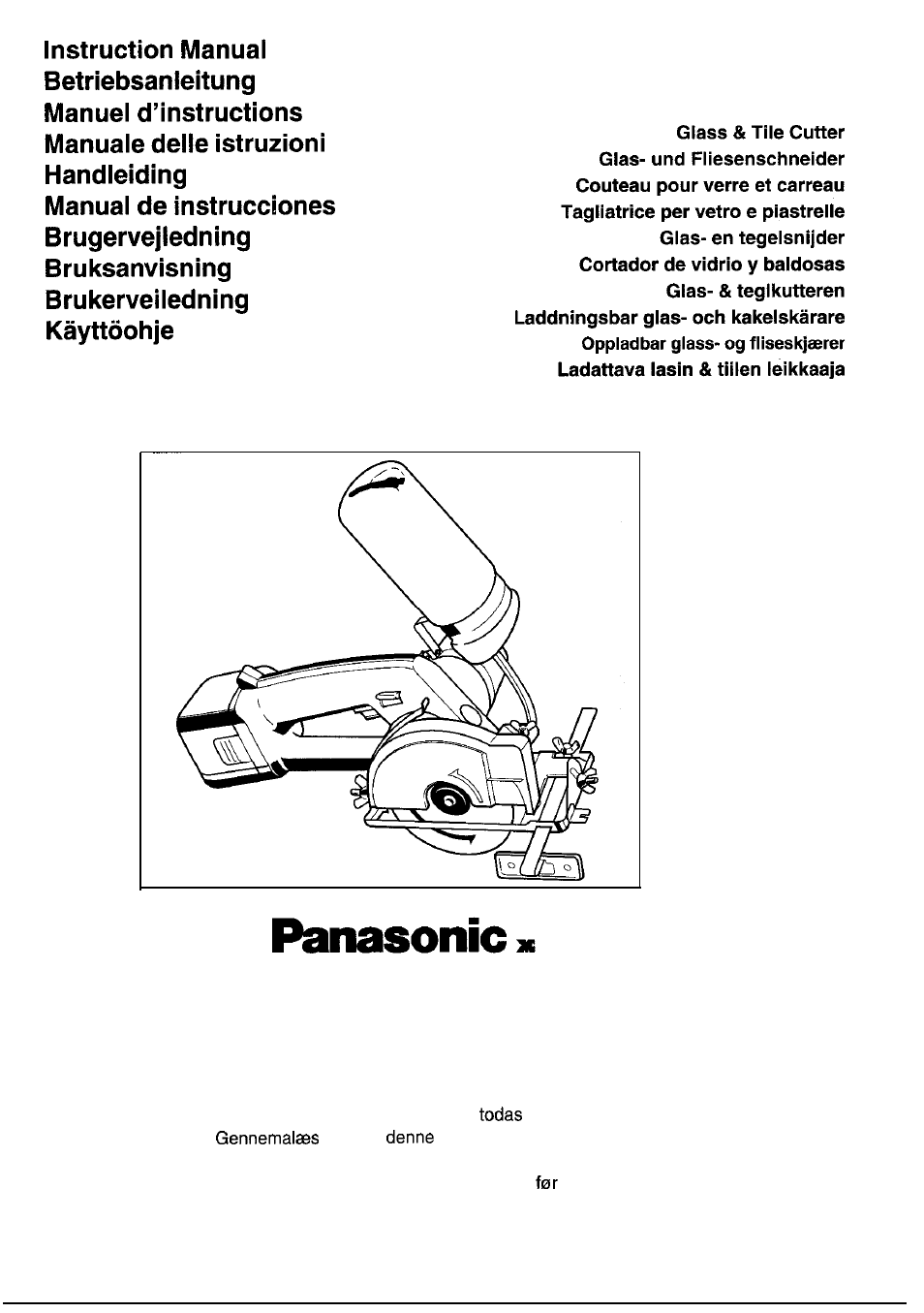 Panasonic EY3530NQMKW User Manual | 10 pages