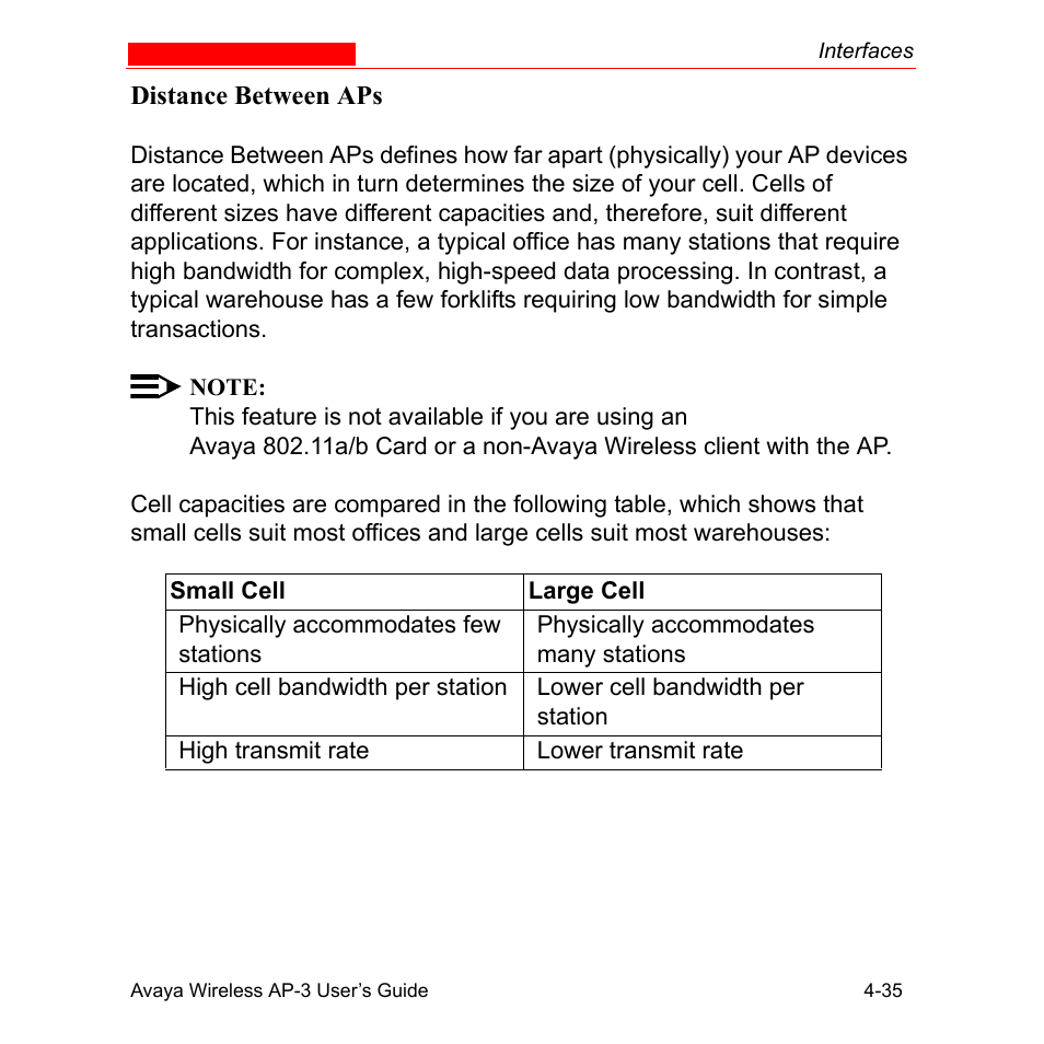 Distance between aps, Distance between aps -35 | Avaya Wireless AP-3 User Manual | Page 123 / 425