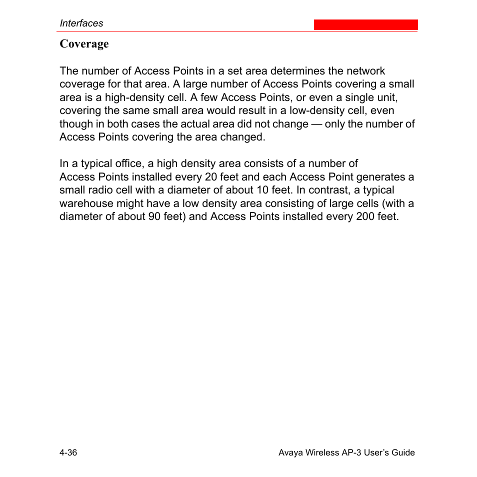 Coverage, Coverage -36 | Avaya Wireless AP-3 User Manual | Page 124 / 425