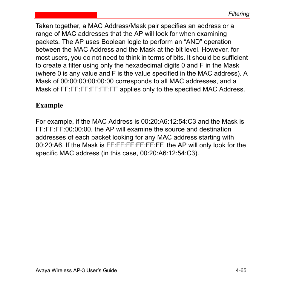 Example, Example -65 | Avaya Wireless AP-3 User Manual | Page 153 / 425