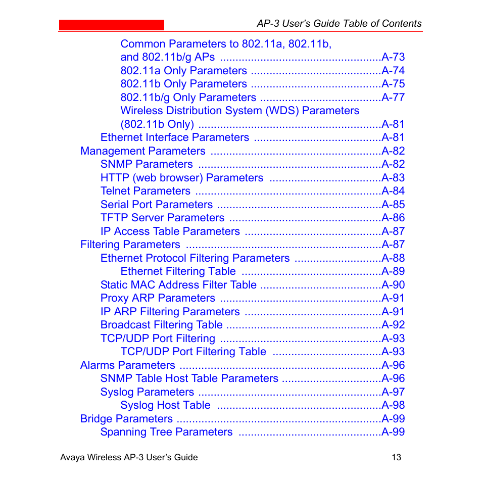 Avaya Wireless AP-3 User Manual | Page 17 / 425
