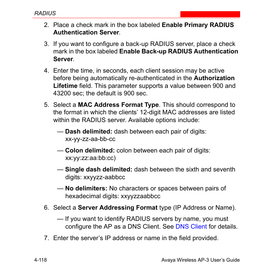 Avaya Wireless AP-3 User Manual | Page 206 / 425
