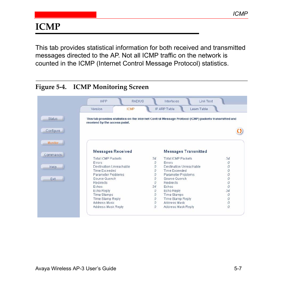 Icmp, Icmp -7 | Avaya Wireless AP-3 User Manual | Page 231 / 425