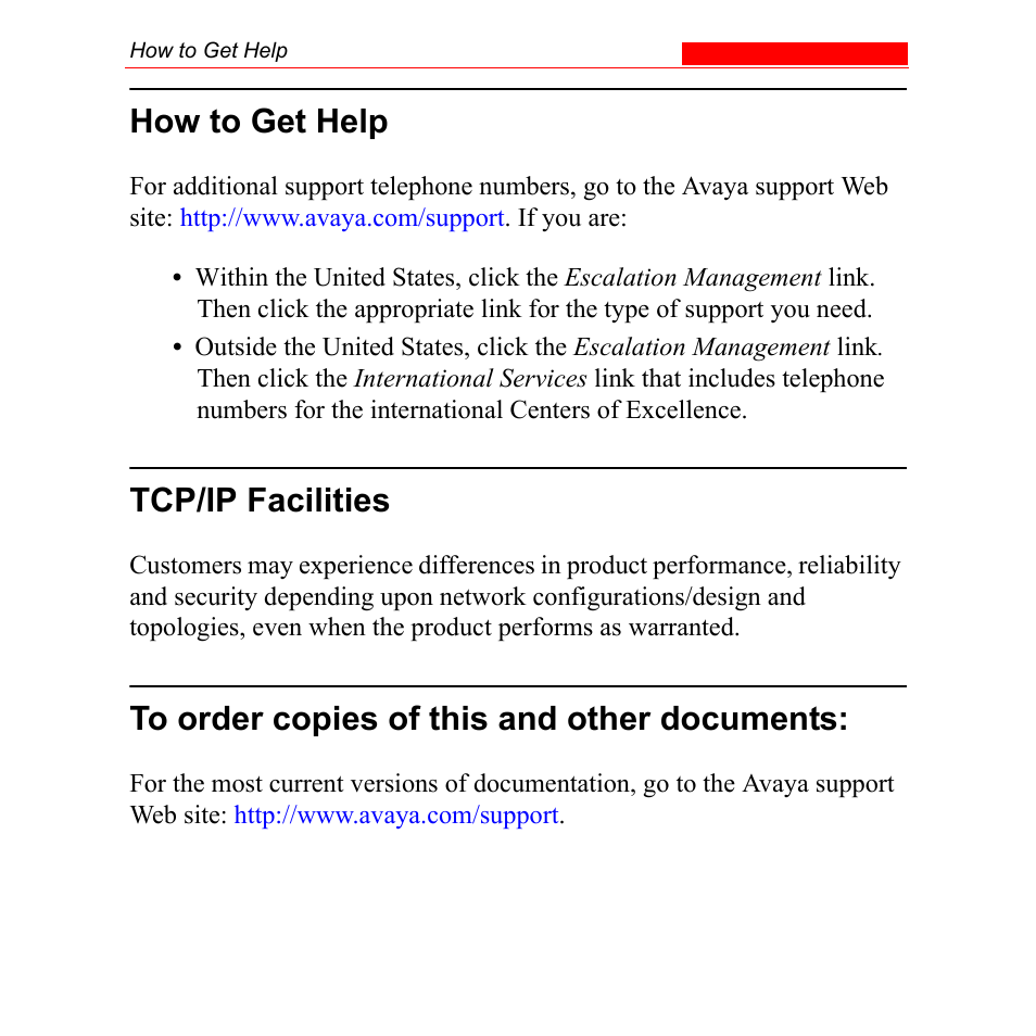 How to get help, Tcp/ip facilities, To order copies of this and other documents | Avaya Wireless AP-3 User Manual | Page 4 / 425