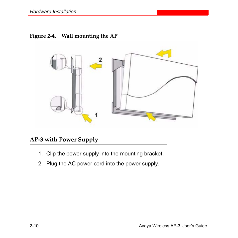 Ap3 with power supply, Ap-3 with power supply -10, Ap-3 with power supply | Avaya Wireless AP-3 User Manual | Page 41 / 425