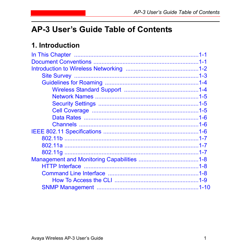 Avaya Wireless AP-3 User Manual | Page 5 / 425