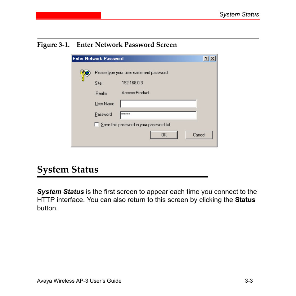 System status, System status -3 | Avaya Wireless AP-3 User Manual | Page 86 / 425