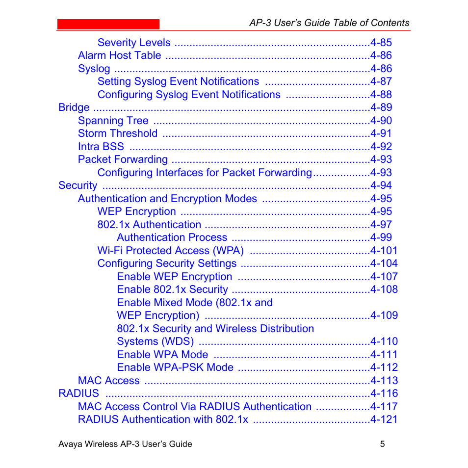 Avaya Wireless AP-3 User Manual | Page 9 / 425