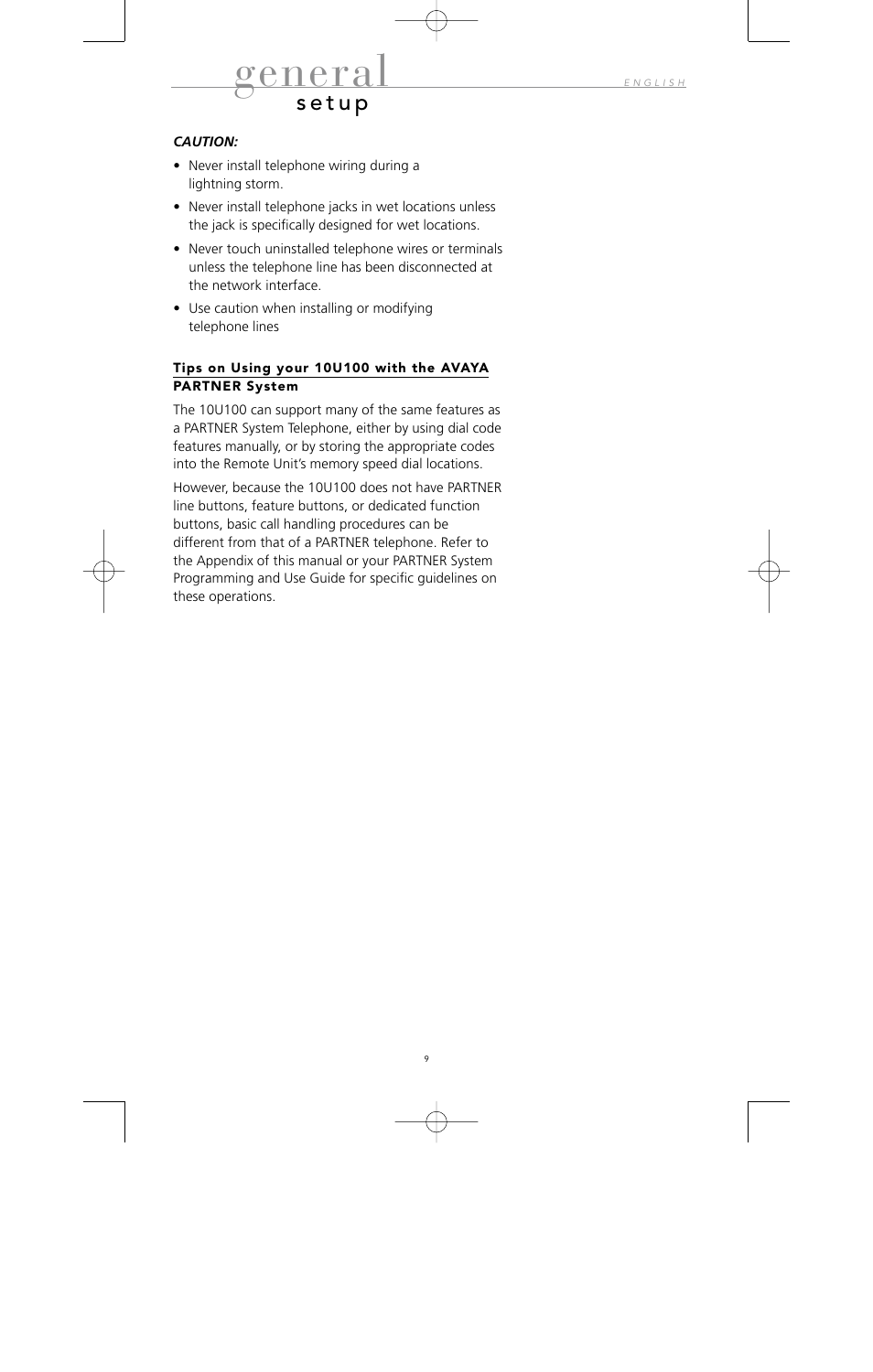 General | Avaya 10U100 User Manual | Page 10 / 94