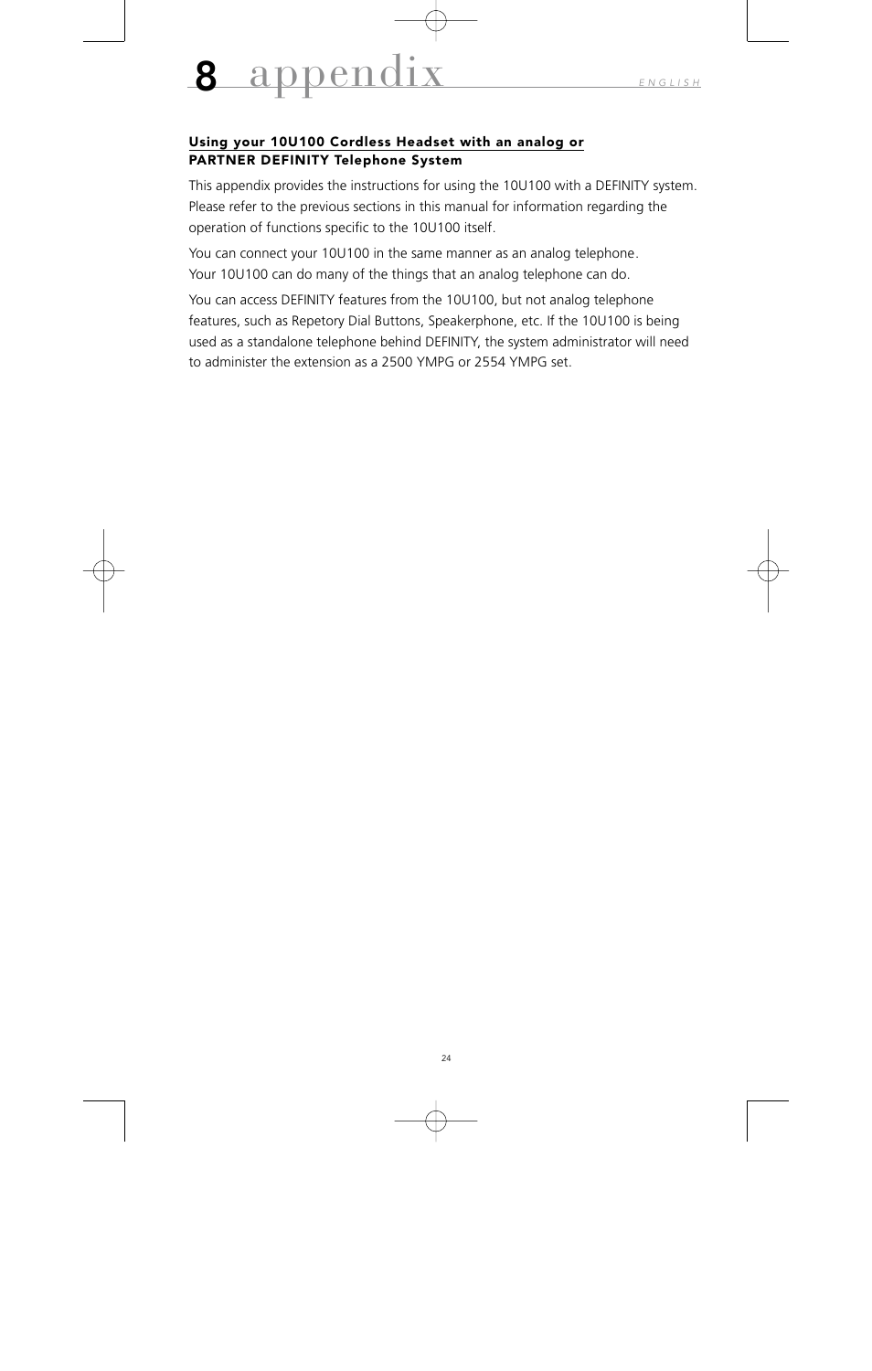 Appendix | Avaya 10U100 User Manual | Page 25 / 94