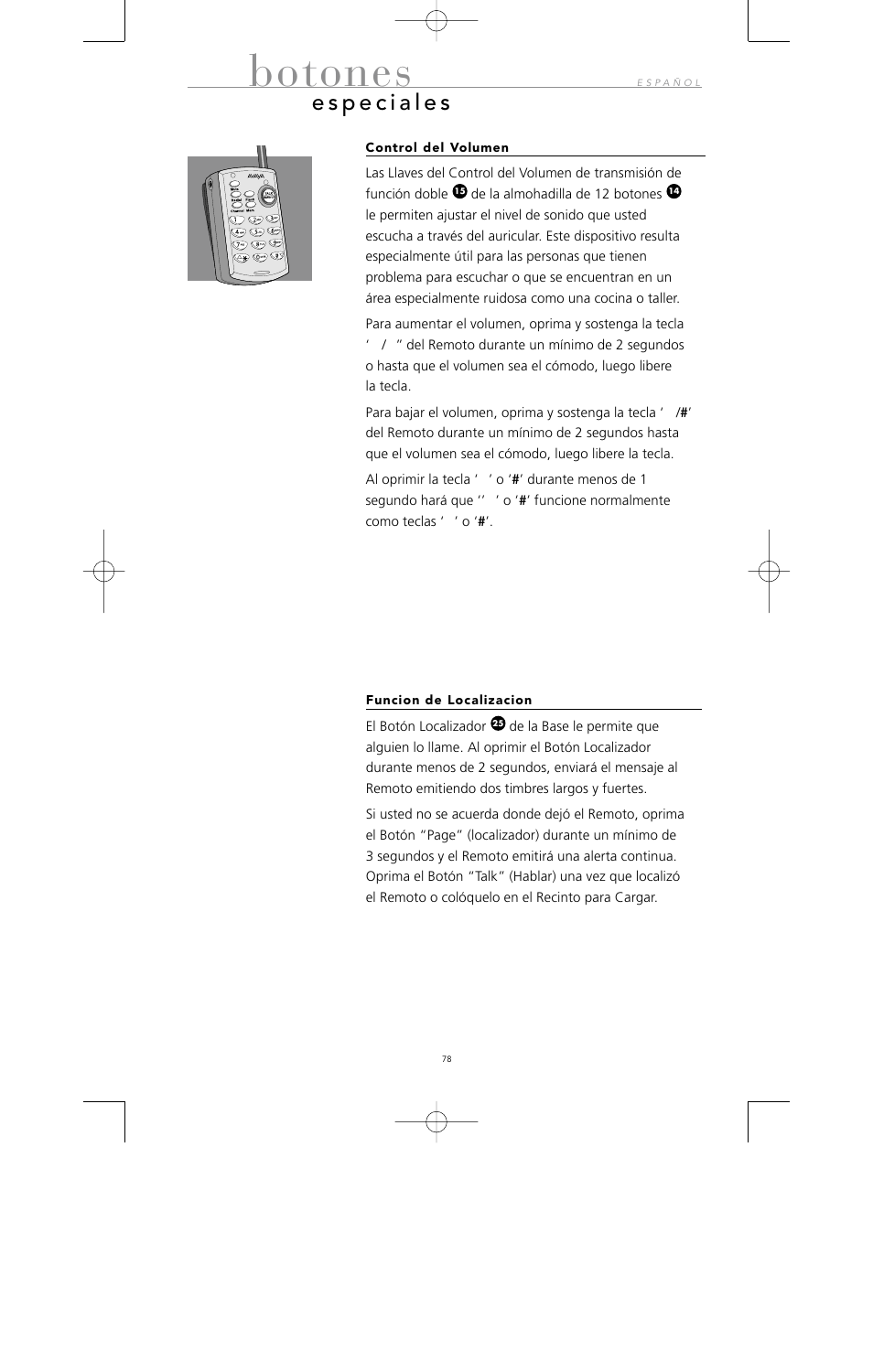 Botones | Avaya 10U100 User Manual | Page 79 / 94